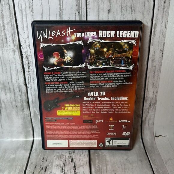 Guitar Hero III 3 Legends of Rock 2007 PS2 Video Game and World Tour 2008 - Picture 3 of 10
